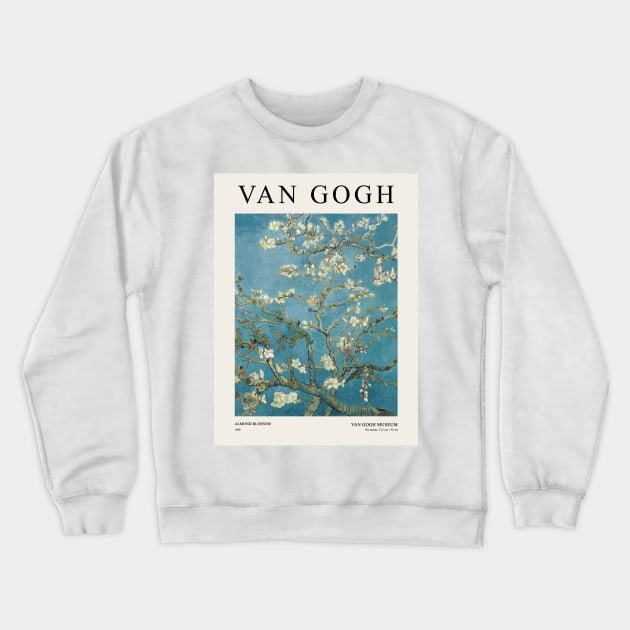 Van Gogh Almond Blossom Painting Exhibition Crewneck Sweatshirt by VanillaArt